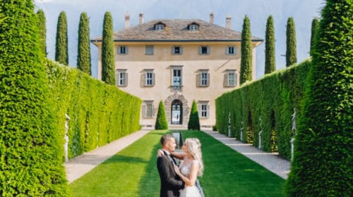 Luxury destination wedding filmed by Lake Como wedding videographer at Villa Balbiano