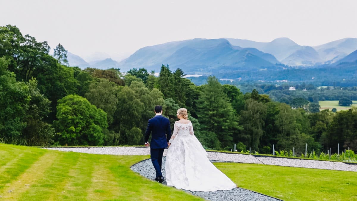 Lake District wedding videographer filming a private estate wedding at Underscar Manor